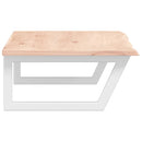 vidaXL acél és tömör tölgyfa falra szerelhető mosdópolc