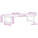 vidaXL acél és tömör tölgyfa falra szerelhető mosdópolc