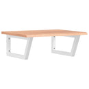 vidaXL acél és tömör tölgyfa falra szerelhető mosdópolc