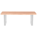 vidaXL acél és tömör tölgyfa falra szerelhető mosdópolc