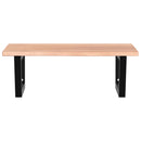 vidaXL acél és tömör tölgyfa falra szerelhető mosdópolc