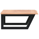 vidaXL acél és tömör tölgyfa falra szerelhető mosdópolc