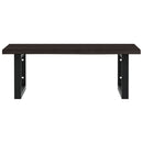 vidaXL acél és tömör tölgyfa falra szerelhető mosdópolc