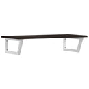 vidaXL acél és tömör tölgyfa falra szerelhető mosdópolc