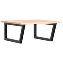 vidaXL acél és tömör tölgyfa falra szerelhető mosdópolc