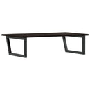 vidaXL acél és tömör tölgyfa falra szerelhető mosdópolc