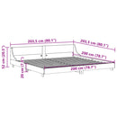vidaXL fehér tömör fenyőfa ágy matrac nélkül 200 x 200 cm