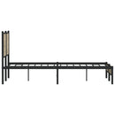 vidaXL sonoma tölgy színű fém ágykeret matrac nélkül 140 x 200 cm