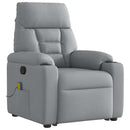 vidaXL világosszürke szövet felállást segítő dönthető masszázsfotel