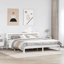 vidaXL fehér ágykeret fejtámlával matrac nélkül 200x200 cm
