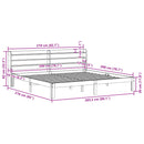 vidaXL fehér ágykeret fejtámlával matrac nélkül 200x200 cm