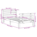 vidaXL tömör fenyőfa ágykeret fejtámlával 90 x 200 cm
