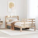 vidaXL tömör fenyőfa ágykeret fejtámlával 90 x 200 cm