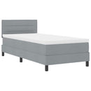 vidaXL Boxspring ágy matraccal Világosszürke 90 x 190 cm szövet