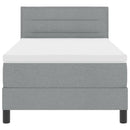 vidaXL Boxspring ágy matraccal Világosszürke 90 x 190 cm szövet