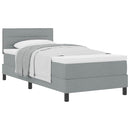 vidaXL Boxspring ágy matraccal Világosszürke 90 x 190 cm szövet