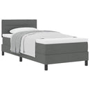 vidaXL Boxspring ágy matraccal Sötétszürke 90 x 190 cm szövet