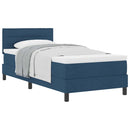vidaXL Boxspring ágy matraccal matracmal Kék 90 x 200 cm szövet