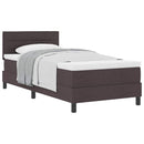 vidaXL Boxspring ágy matraccal Sötét Barna 100 x 200 cm szövet