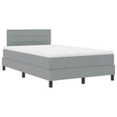 vidaXL Boxspring ágy matraccal Világosszürke 120 x 200 cm szövet