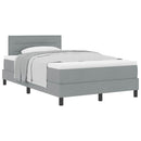 vidaXL Boxspring ágy matraccal Világosszürke 120 x 200 cm szövet