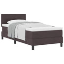 vidaXL Boxspring ágy matraccal Sötét Barna 80 x 200 cm szövet