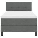 vidaXL Boxspring ágy matraccal Sötétszürke 90 x 190 cm szövet
