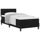 vidaXL Boxspring ágy matraccal matracmal Fekete 100 x 200 cm szövet