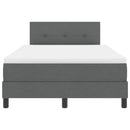 vidaXL Boxspring ágy matraccal Sötétszürke 120 x 190 cm szövet