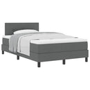 vidaXL Boxspring ágy matraccal Sötétszürke 120 x 190 cm szövet