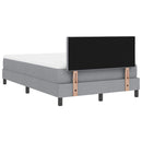 vidaXL Boxspring ágy matraccal Világosszürke 120 x 200 cm szövet