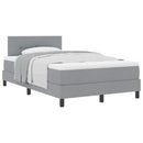 vidaXL Boxspring ágy matraccal Világosszürke 120 x 200 cm szövet