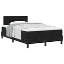 vidaXL Boxspring ágy matraccal matracmal Fekete 120 x 200 cm szövet