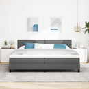 vidaXL Boxspring ágy matraccal Sötétszürke 200 x 200 cm szövet