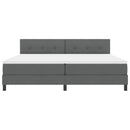vidaXL Boxspring ágy matraccal Sötétszürke 200 x 200 cm szövet