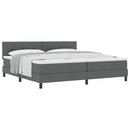 vidaXL Boxspring ágy matraccal Sötétszürke 200 x 200 cm szövet