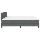 vidaXL Boxspring ágy matraccal Sötétszürke 200 x 200 cm szövet
