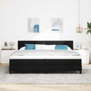 vidaXL Boxspring ágy matraccal matracmal Fekete 200 x 200 cm szövet