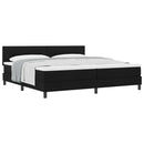vidaXL Boxspring ágy matraccal matracmal Fekete 200 x 200 cm szövet