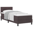 vidaXL Boxspring ágy matraccal Sötét Barna 80 x 200 cm szövet
