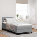 vidaXL Boxspring ágy matraccal Világosszürke 90 x 190 cm szövet