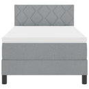 vidaXL Boxspring ágy matraccal Világosszürke 90 x 190 cm szövet