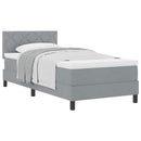 vidaXL Boxspring ágy matraccal Világosszürke 90 x 190 cm szövet