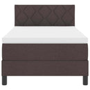 vidaXL Boxspring ágy matraccal Sötét Barna 90 x 200 cm szövet