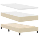 vidaXL Boxspring ágy matraccal matracmal Krém 100 x 200 cm szövet