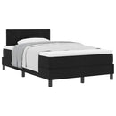 vidaXL Boxspring ágy matraccal matracmal Fekete 120 x 190 cm szövet