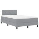 vidaXL Boxspring ágy matraccal Világosszürke 120 x 200 cm szövet