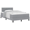 vidaXL Boxspring ágy matraccal Világosszürke 120 x 200 cm szövet