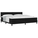 vidaXL Boxspring ágy matraccal matracmal Fekete 200 x 200 cm szövet