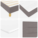 vidaXL Boxspring ágy matraccal matracmal Tópszínű 80 x 200 cm szövet